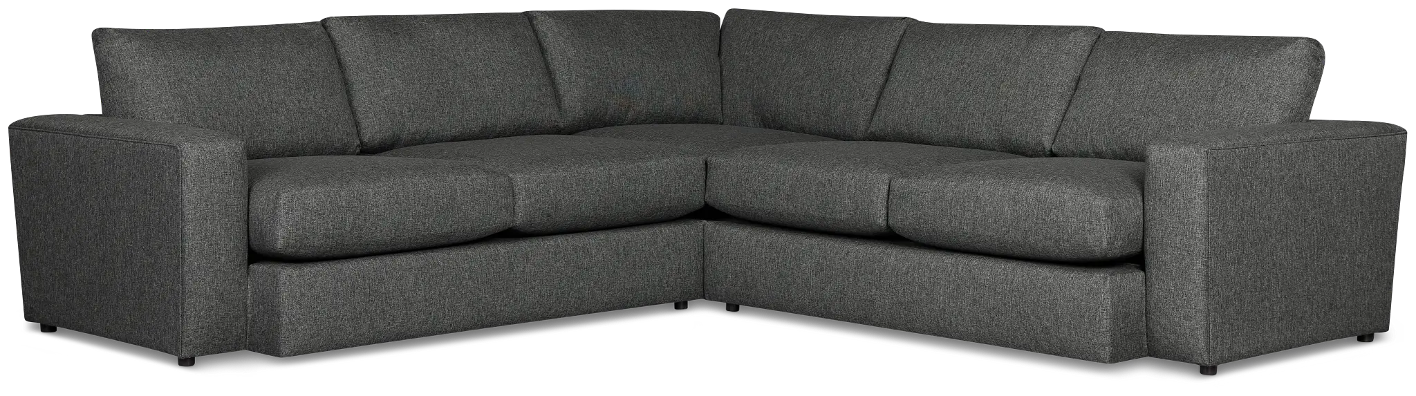 Brantley Dark Gray Fabric Small Two-arm Sectional Brantley Dark Gray Fabric Small Two-arm Sectional