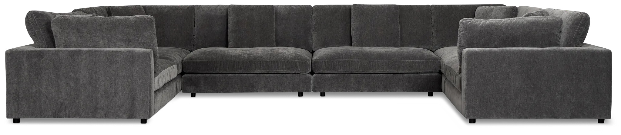 Lounge Dark Gray Fabric U-shaped Sectional