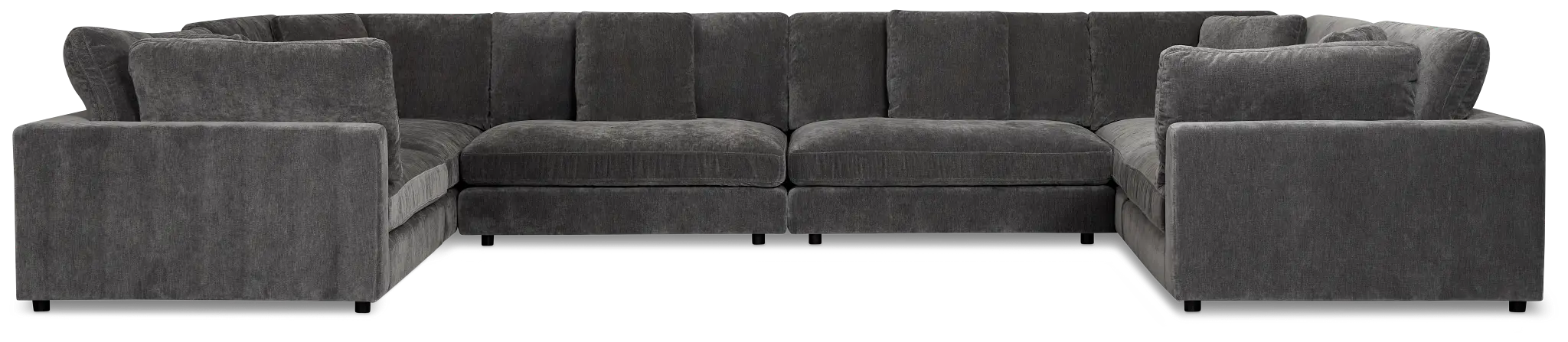 Lounge Dark Gray Fabric U-shaped Sectional Lounge Dark Gray Fabric U-shaped Sectional