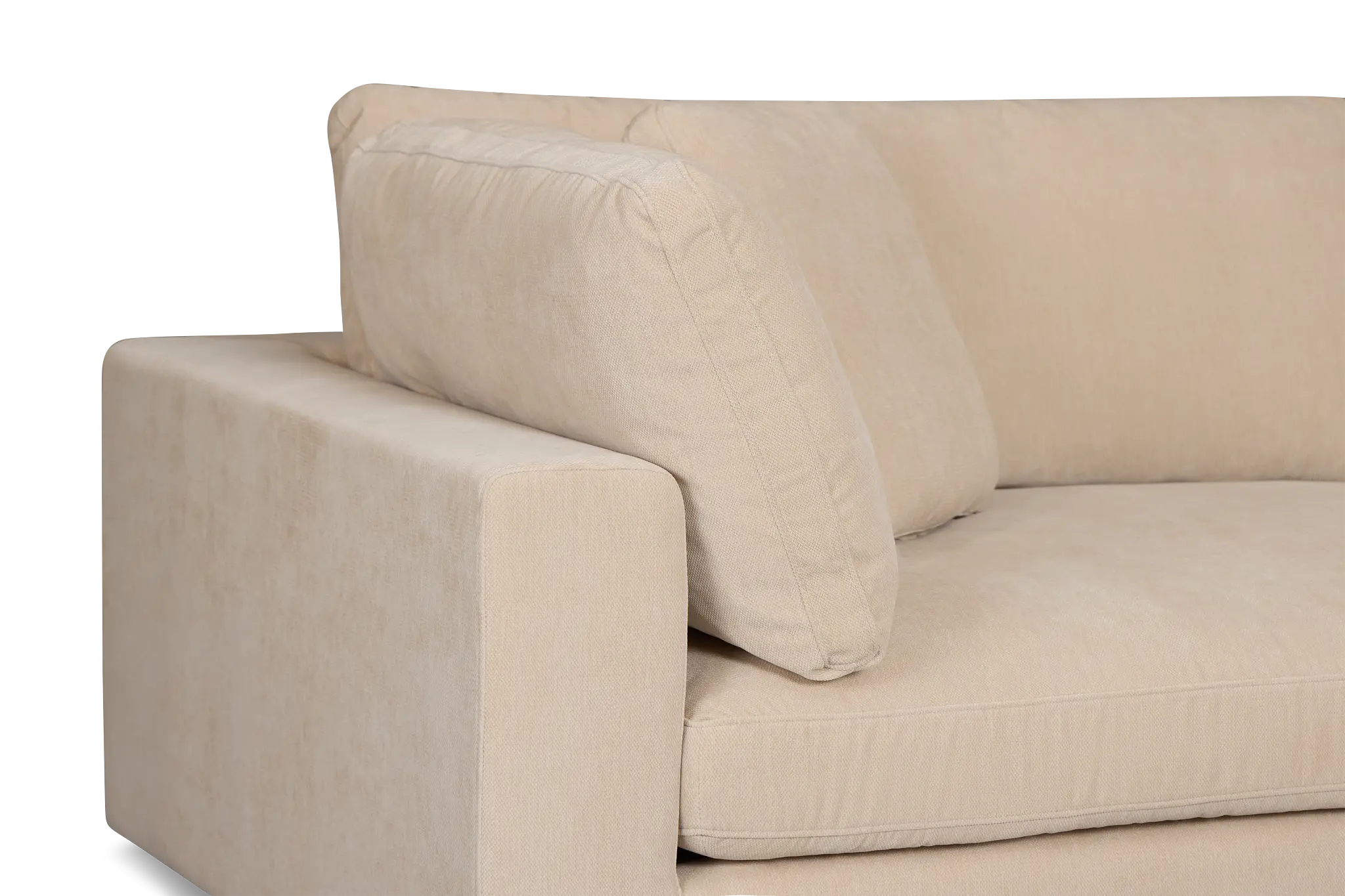 Lounge Light Beige Fabric 2 Piece Modular Sofa Lounge Light Beige Fabric 2 Piece Modular Sofa