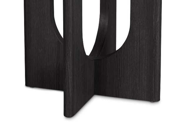 Lyndie Black Round End Table