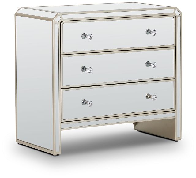 Carrie Mirrored 3drawer Accent Chest