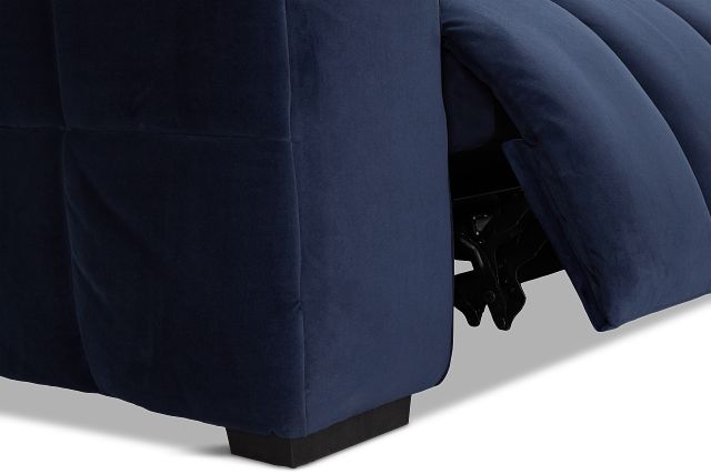 Gemma Navy Velvet Power Reclining Sofa