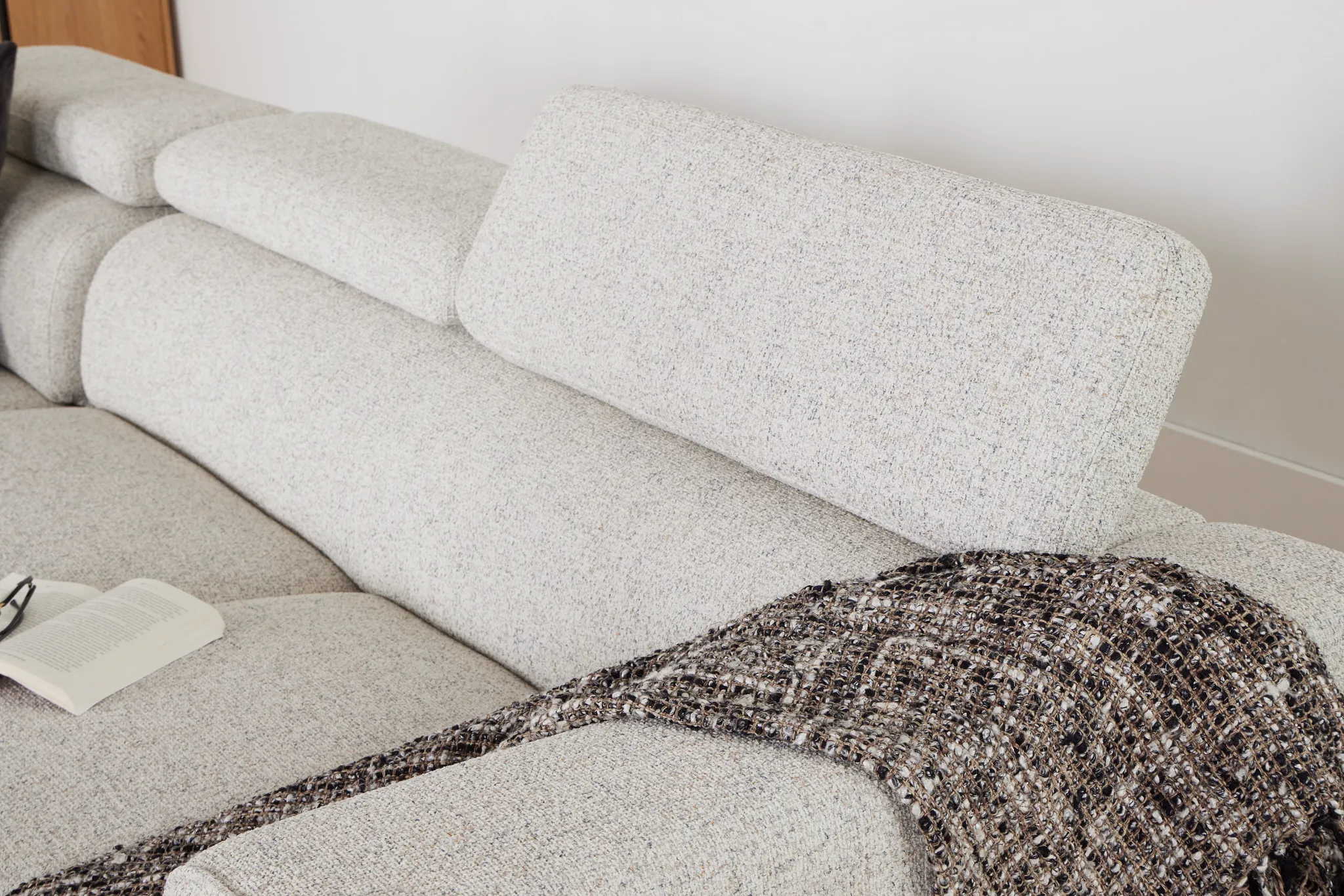 Alina Beige Fabric Left Chaise Sectional