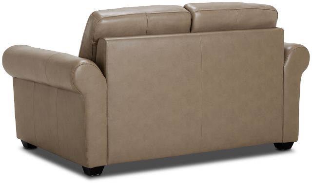 Lincoln Taupe Lthr/vinyl Loveseat