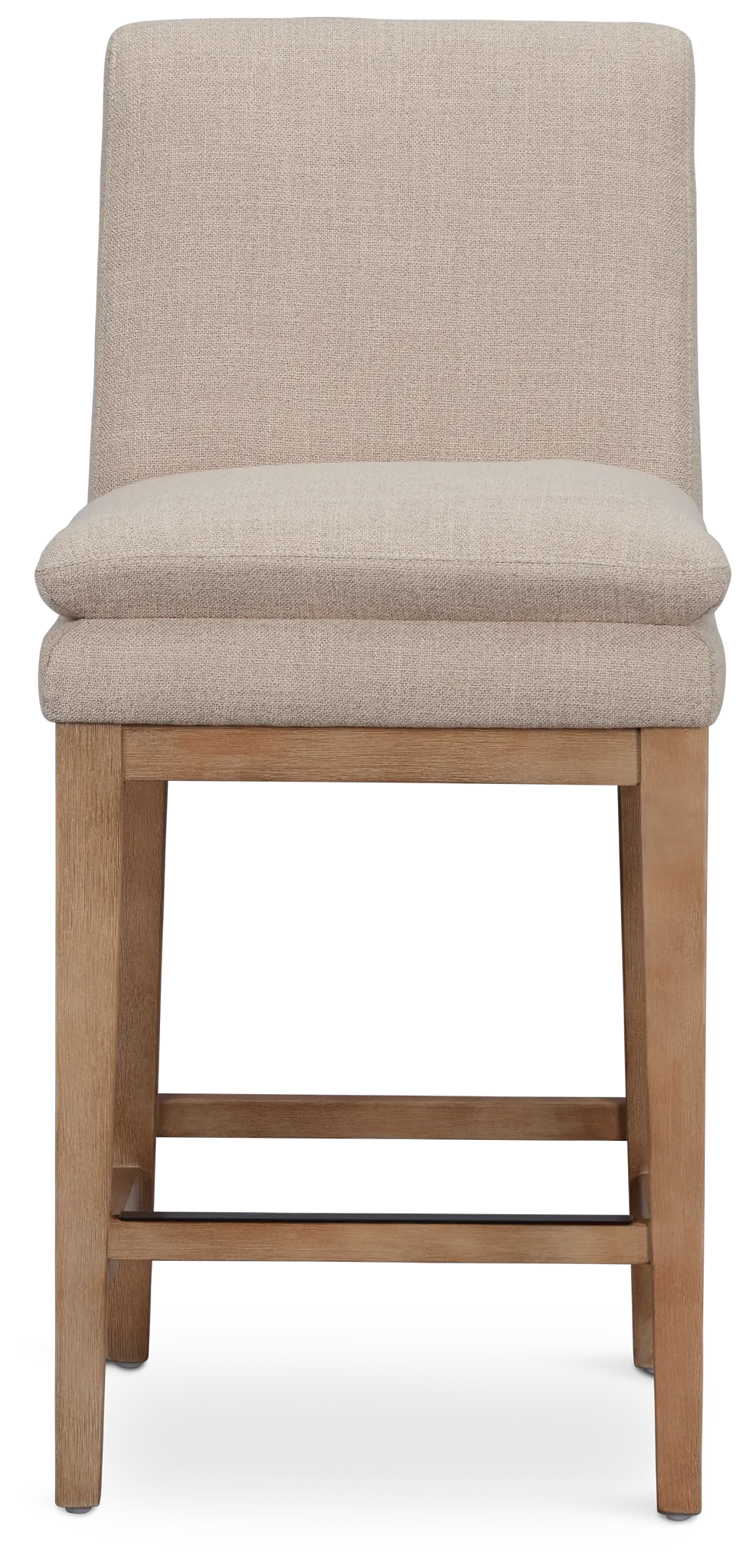 Willow Light Beige Fabric 24" Upholstered Barstool