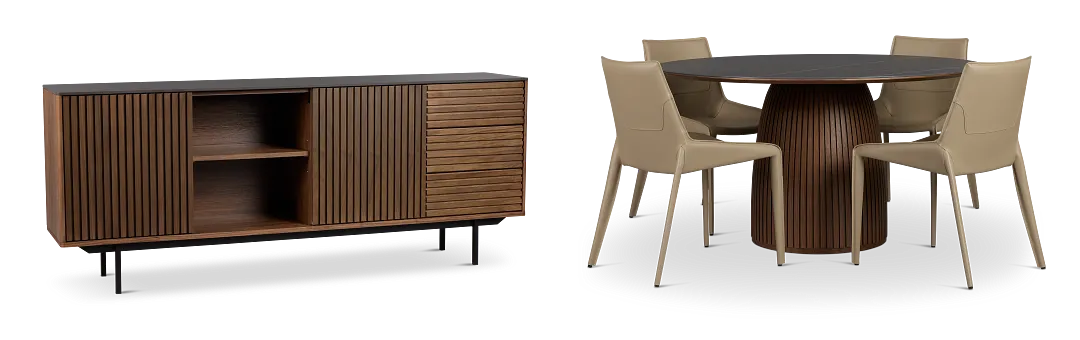 Wayne Two-tone Round Dining Room