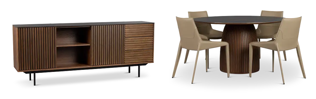 Wayne Two-tone Round Dining Room Wayne Two-tone Round Dining Room