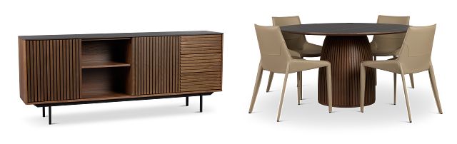 Wayne Two-tone Round Dining Room