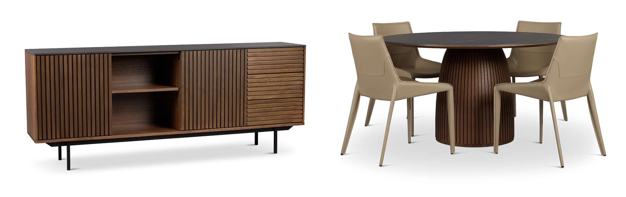 Wayne Two-tone Round Dining Room