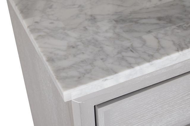 Mckinney Gray Marble Dresser & Mirror