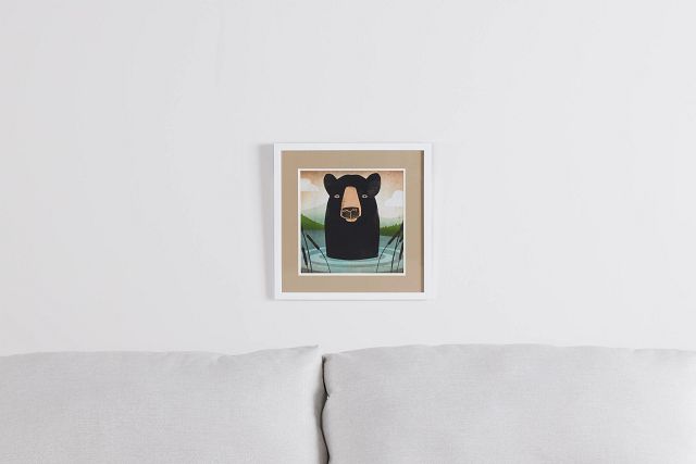Bear Multicolored Framed Wall Art