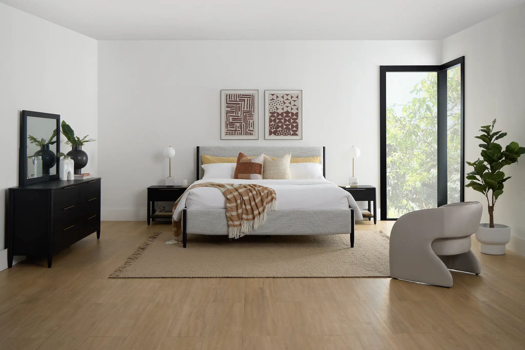 Stockton Black Uph Panel Bed Stockton Black Uph Panel Bed