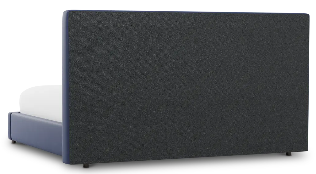 Grayton Joya Dark Blue 54" Upholstered Platform Bed Grayton Joya Dark Blue 54" Upholstered Platform Bed