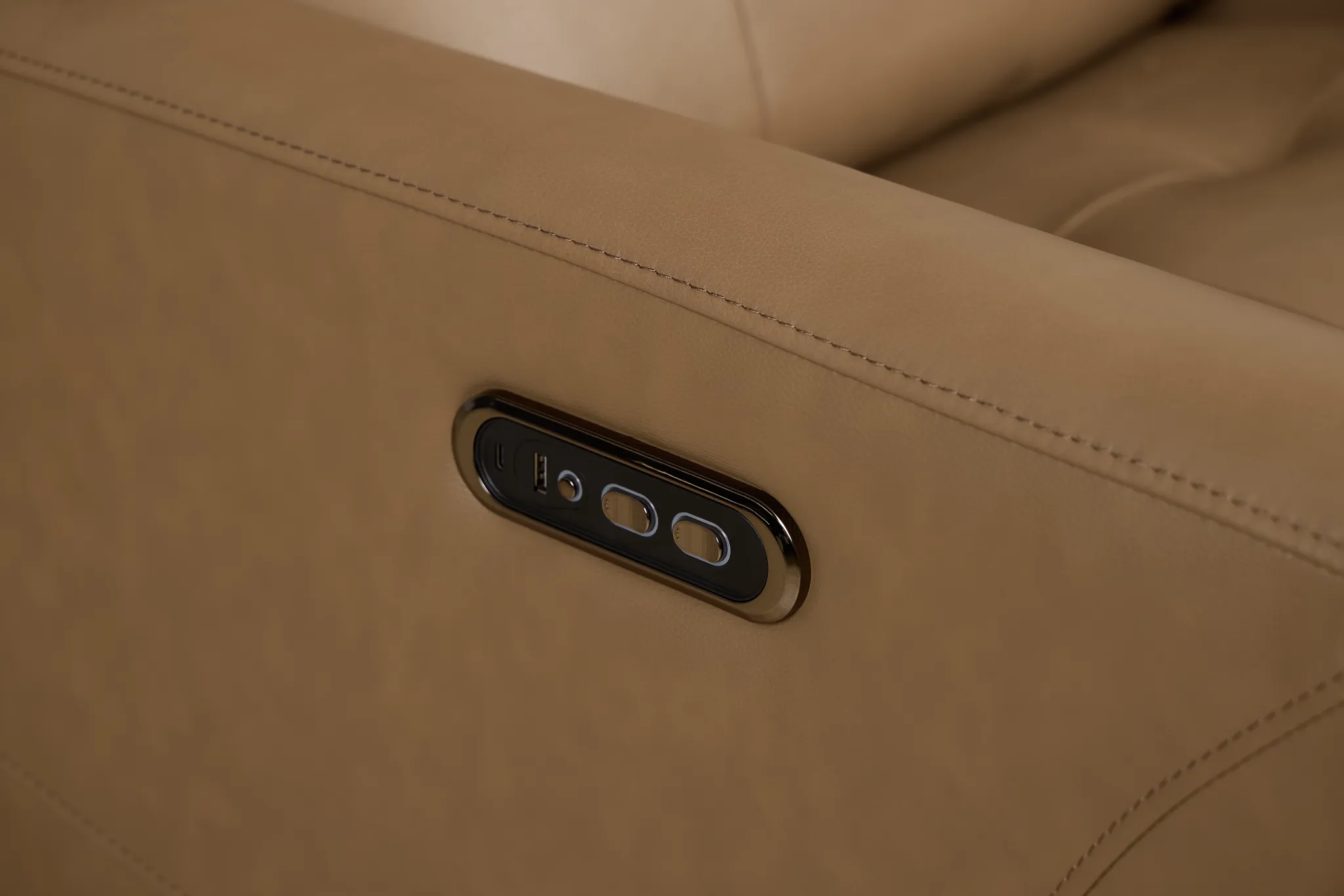 Izzy Brown Lthr/vinyl Power Swivel Glider Recliner