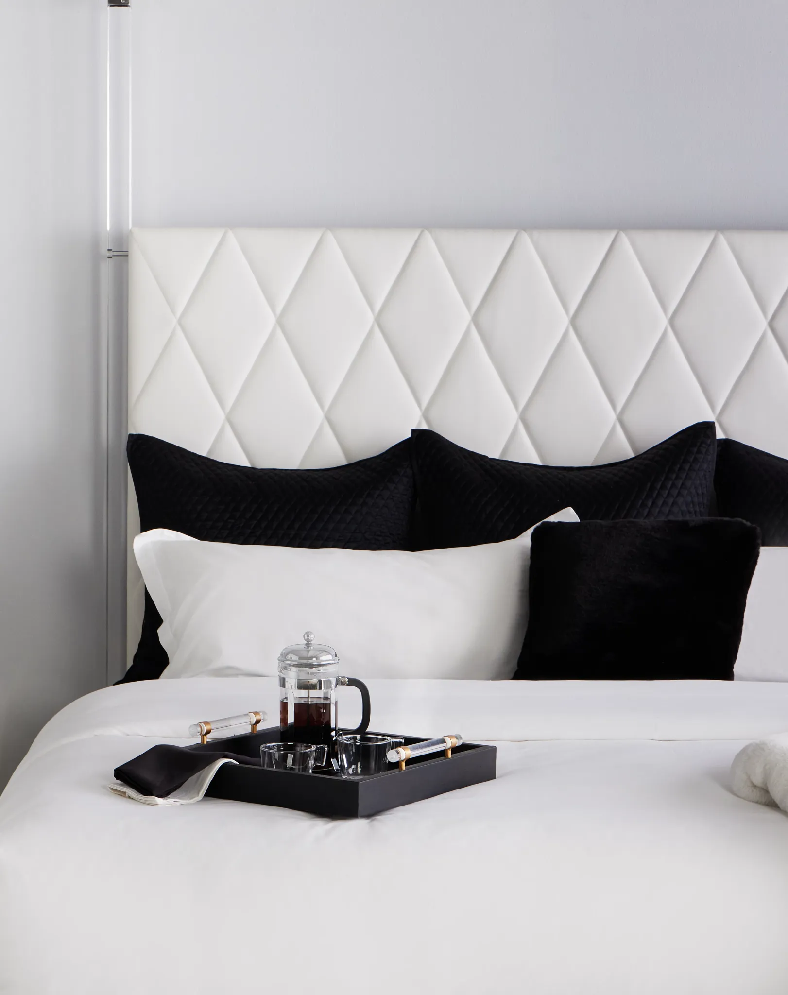 Miami White Uph Canopy Bed