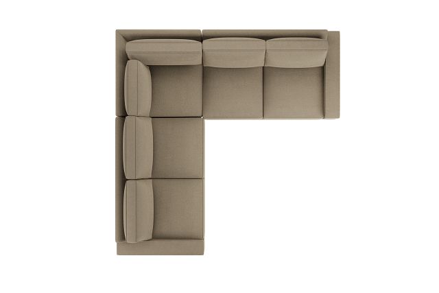 Edgewater Elite Taupe Small Two-arm Sectional
