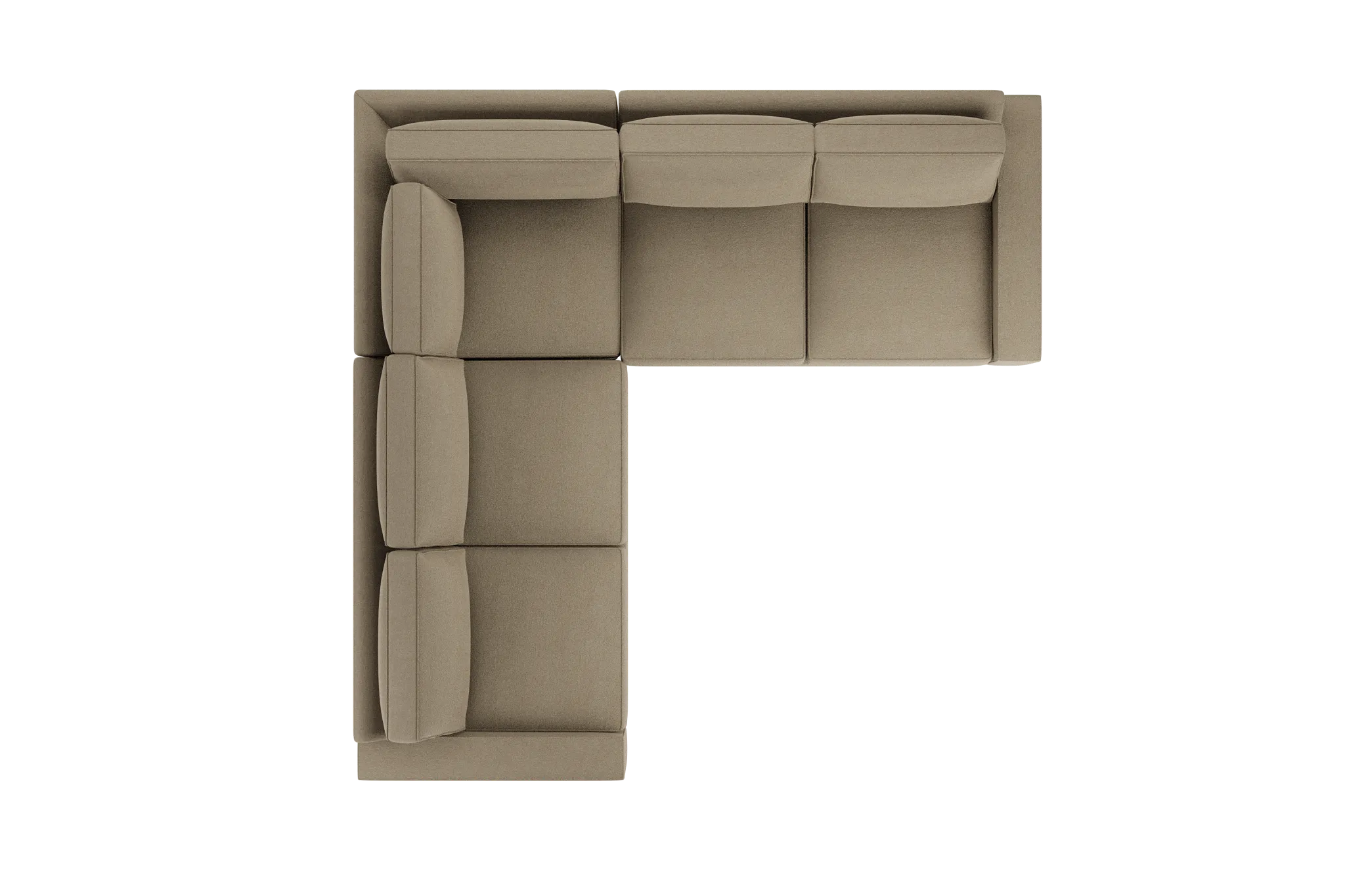 Edgewater Elite Taupe Small Two-arm Sectional