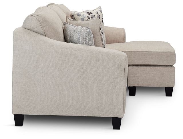 Abney Light Taupe Micro Sofa Chaise Sleeper