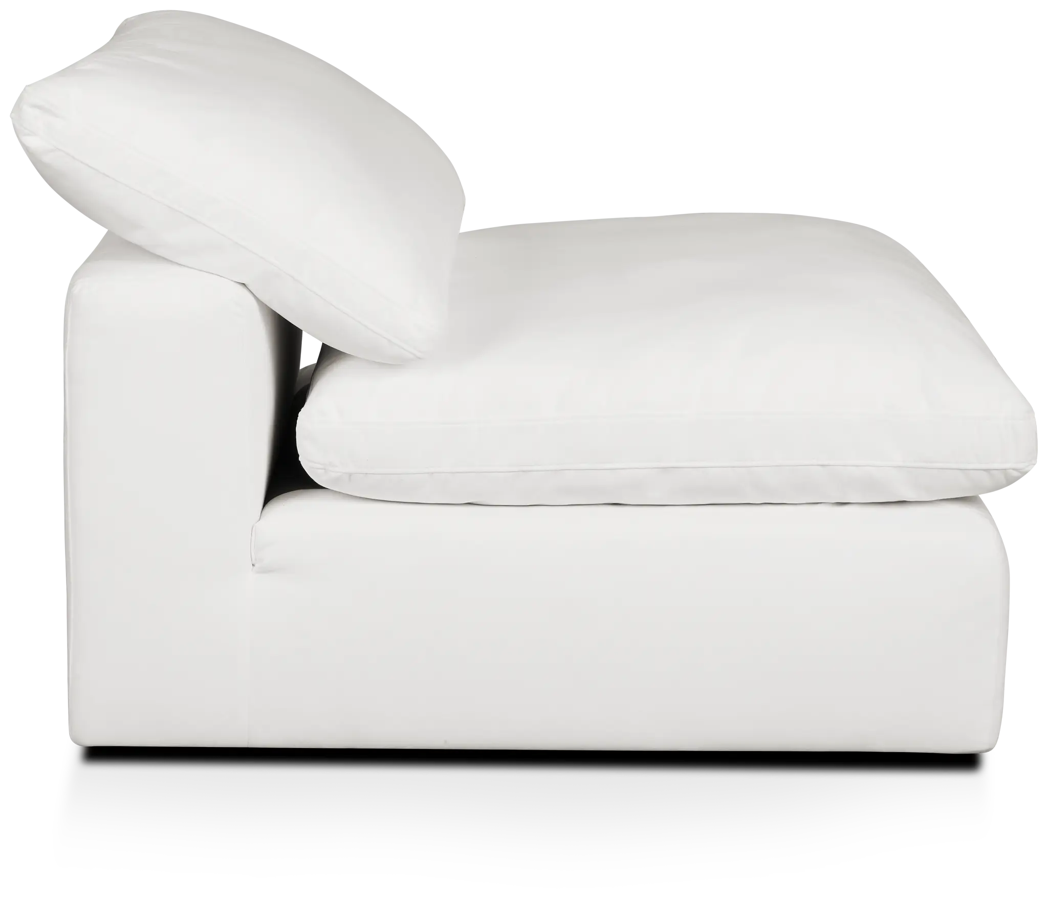 Nixon White Fabric Armless Chair Nixon White Fabric Armless Chair