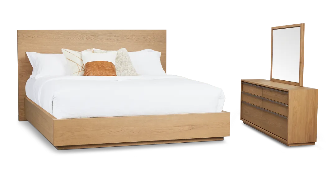 Haven Light Tone Platform Bedroom