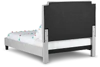 Whitney Light Gray Uph Platform Bed