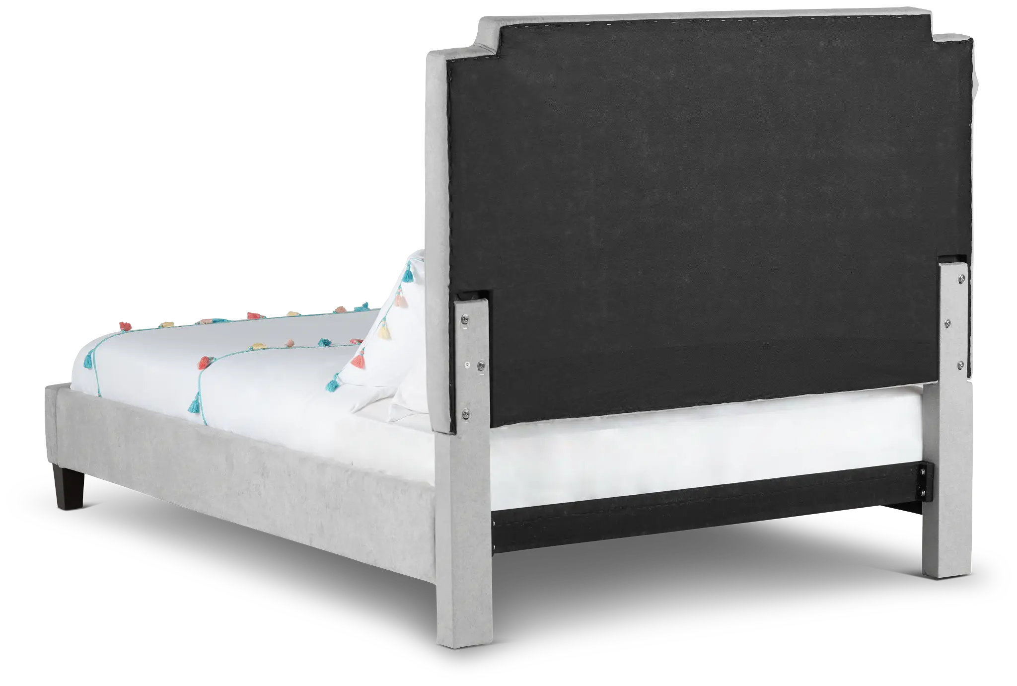 Whitney Light Gray Uph Platform Bed Whitney Light Gray Uph Platform Bed