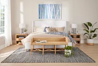 Nantucket White Uph Panel Bed