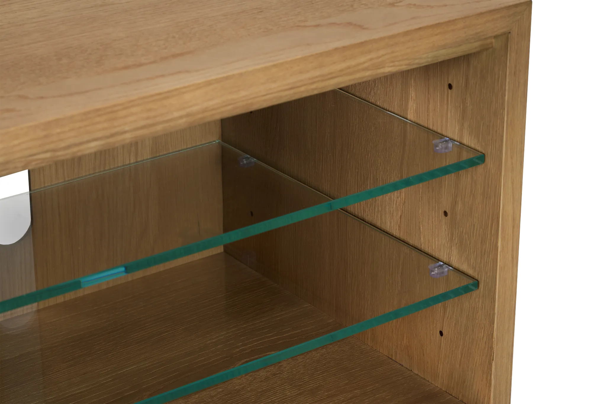 Haven Light Tone 74" Tv Stand With Metal Base