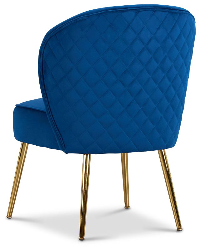 Tami Navy Velvet Accent Chair