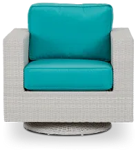 Biscayne Dark Teal Swivel Chair
