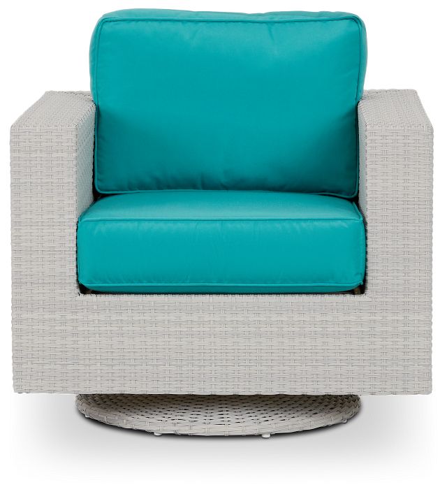 Biscayne Dark Teal Swivel Chair