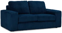 Charlie Dark Blue Fabric Loveseat