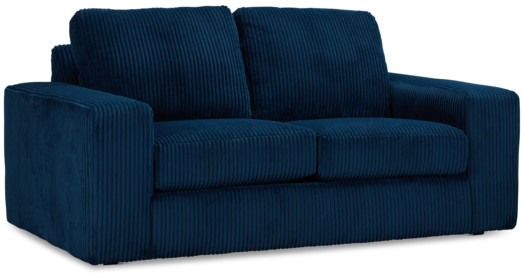 Charlie Dark Blue Fabric Loveseat Charlie Dark Blue Fabric Loveseat