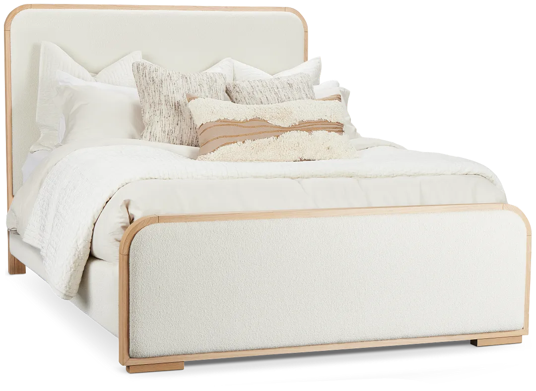 Malibu Light Tone Uph Panel Bed
