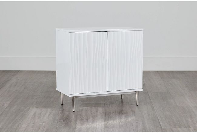 Waves White Two-door Cabinet