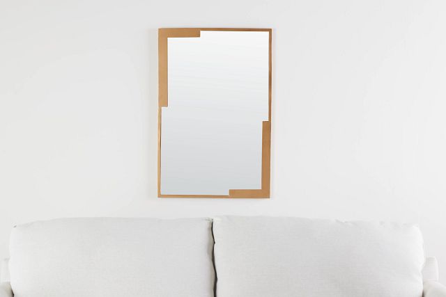 Verona Gold Rect Mirror