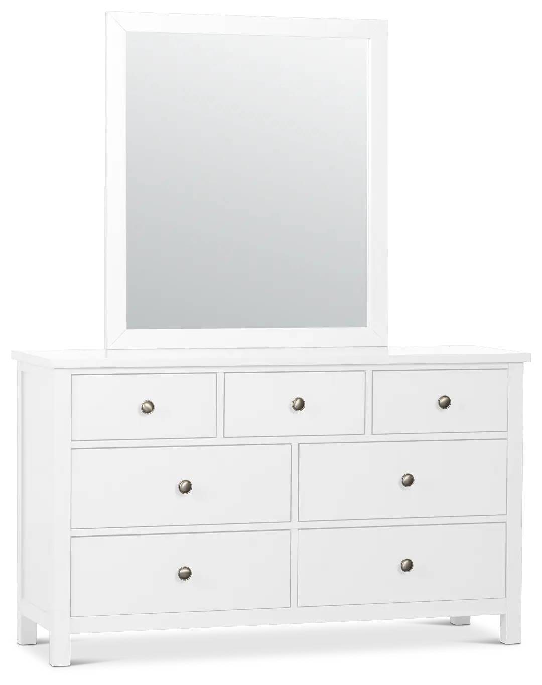 Charleston White Dresser & Mirror Charleston White Dresser & Mirror