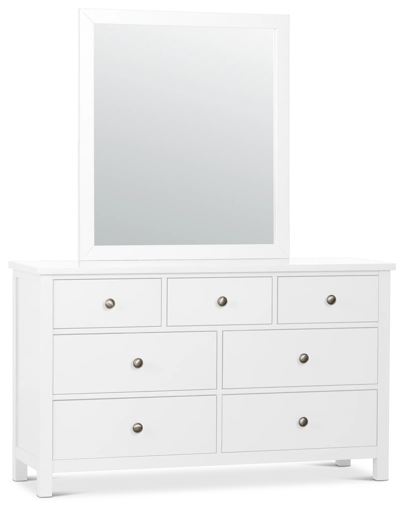 Charleston White Dresser & Mirror Charleston White Dresser & Mirror