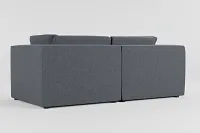 Destin Elevation Gray Fabric 2-piece Modular Sofa