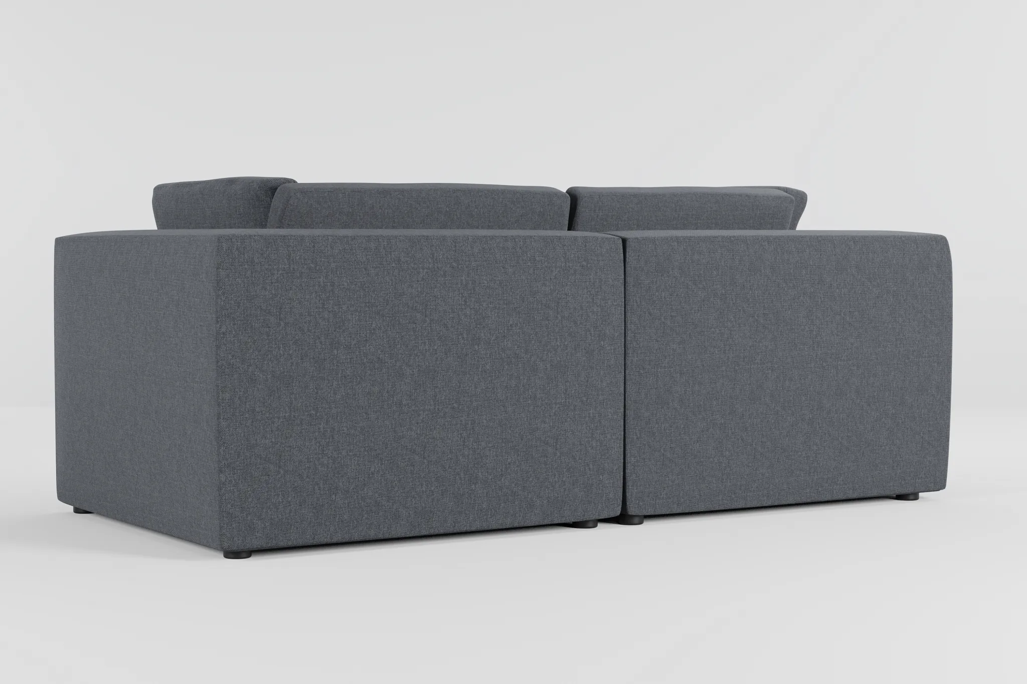 Destin Elevation Gray Fabric 2-piece Modular Sofa