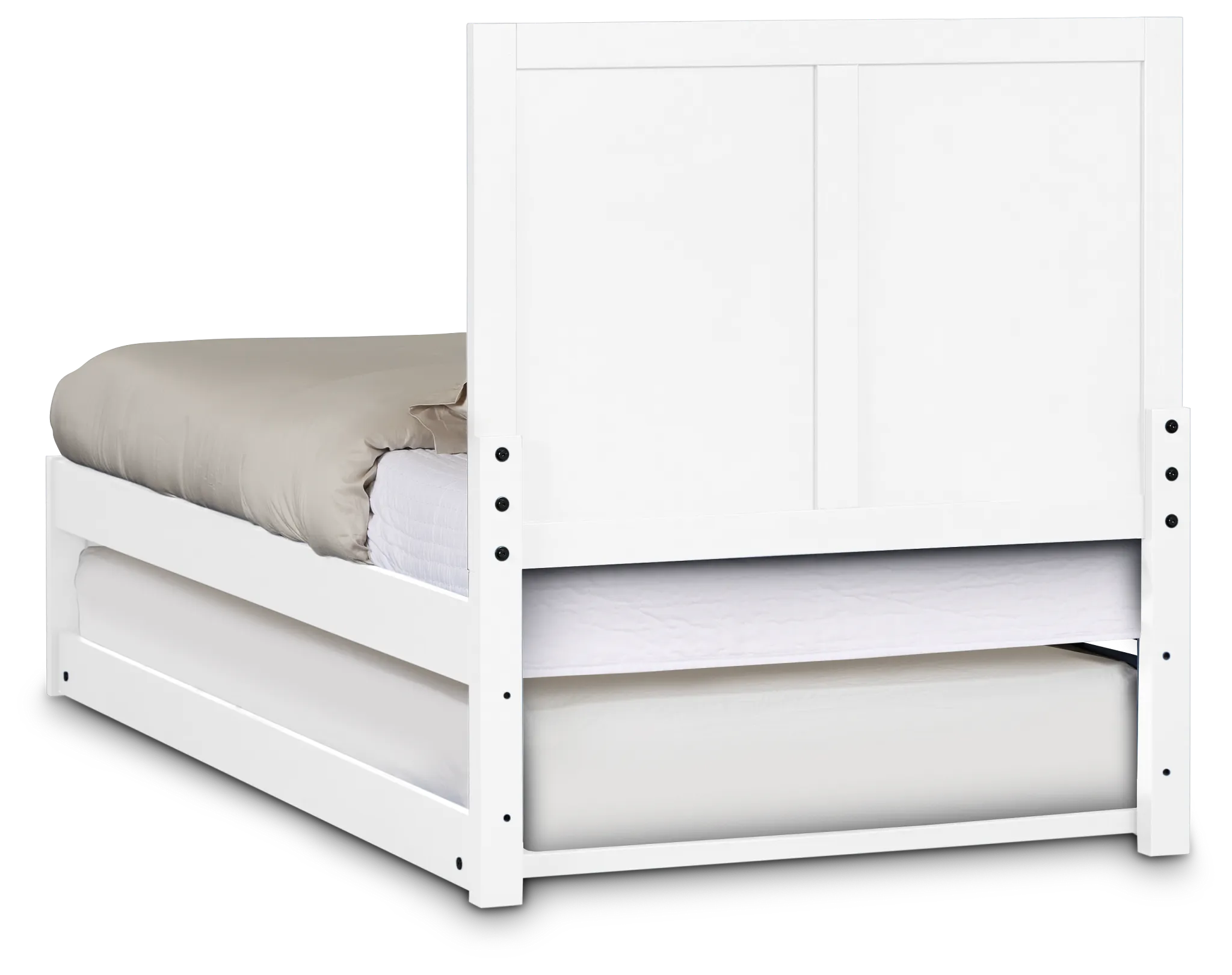 Charleston White Panel Trundle Bed