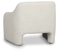Carter White Fabric Accent Chair