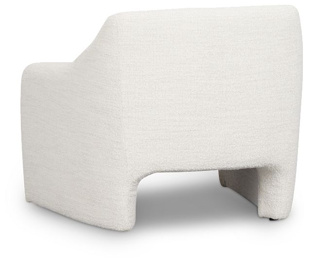 Carter White Fabric Accent Chair
