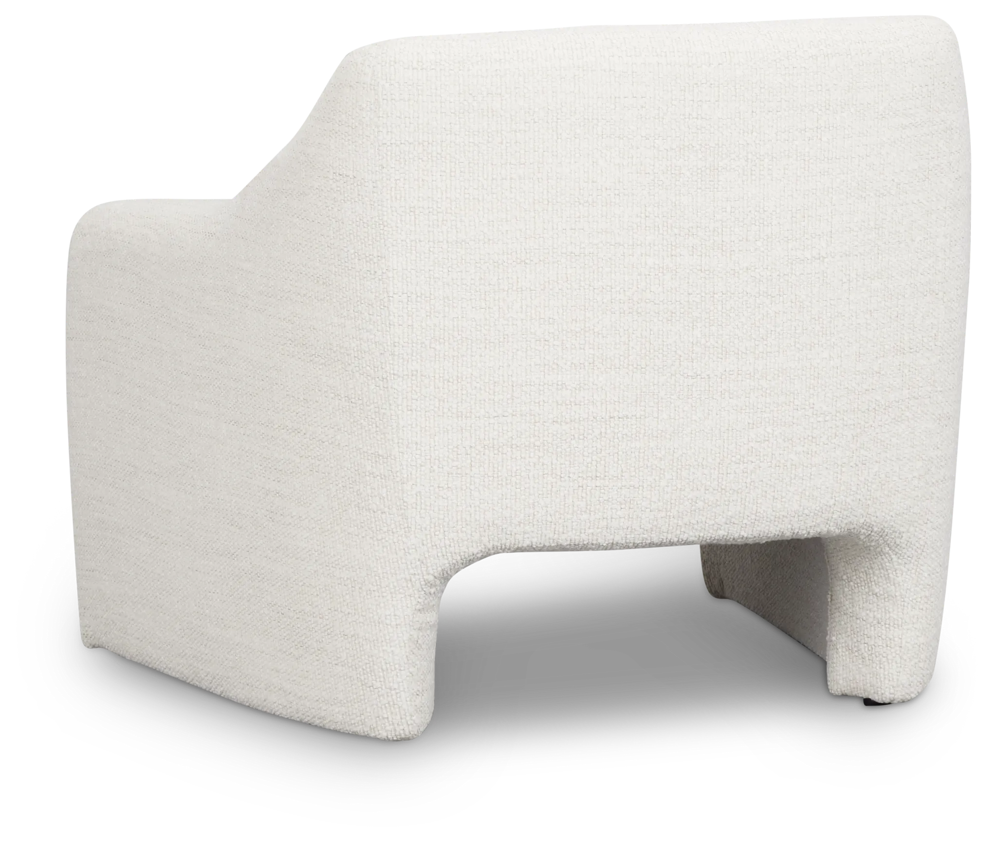 Carter White Fabric Accent Chair