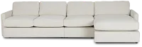 Noah Ivory Fabric Right Chaise Sectional