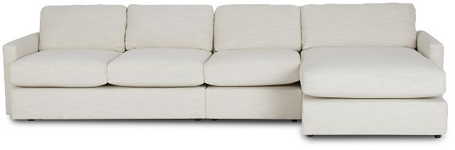 Noah Ivory Fabric Small Right Chaise Sectional
