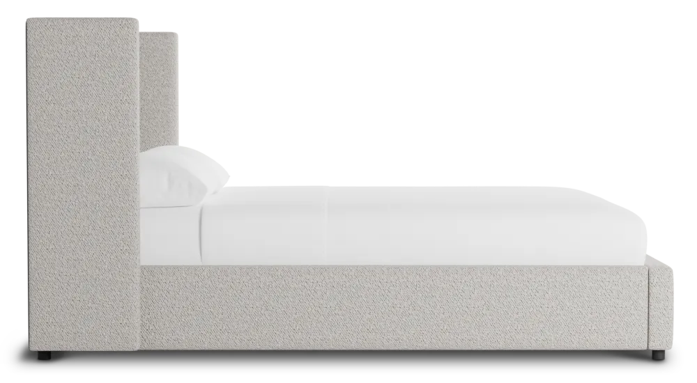 Captiva Gellar Gray 48" Upholstered Shelter Bed