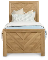 Delray Light Tone Panel Bed