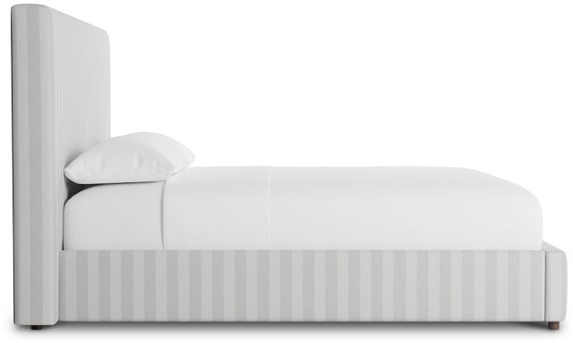 Grayton Sea Lane Light Gray 54" Upholstered Platform Bed